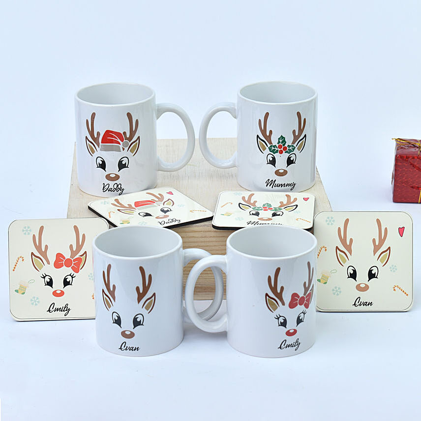 Mug and Coaster Set For Family this Christmas