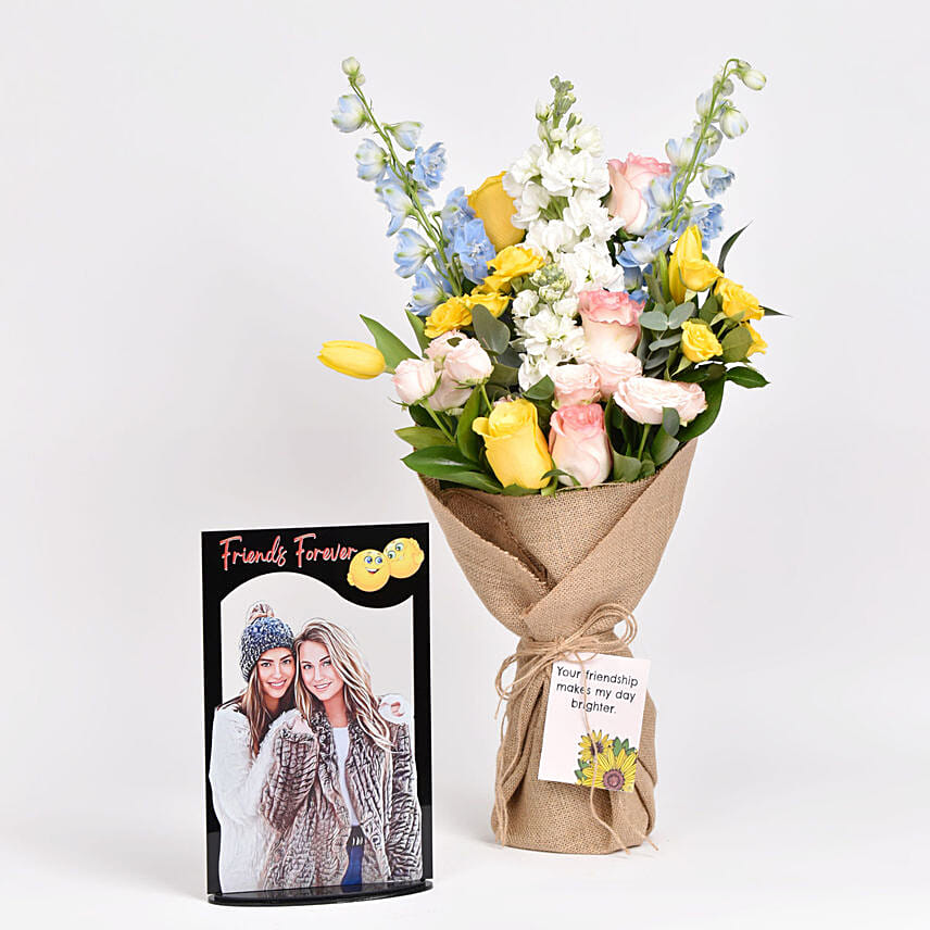 Brighter Days Bouquet with Personalised Caricature