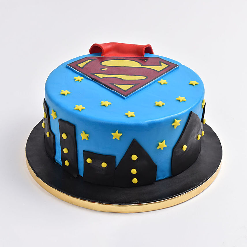 Man Of Steel Surprise Red Velvet Cake