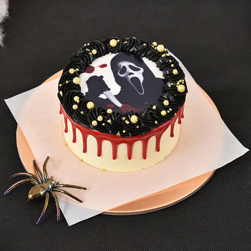 Ghost Theme Halloween Cake