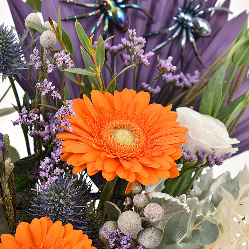 Online Boo Purple Basket Flowers Basket Gift Delivery in UAE FNP