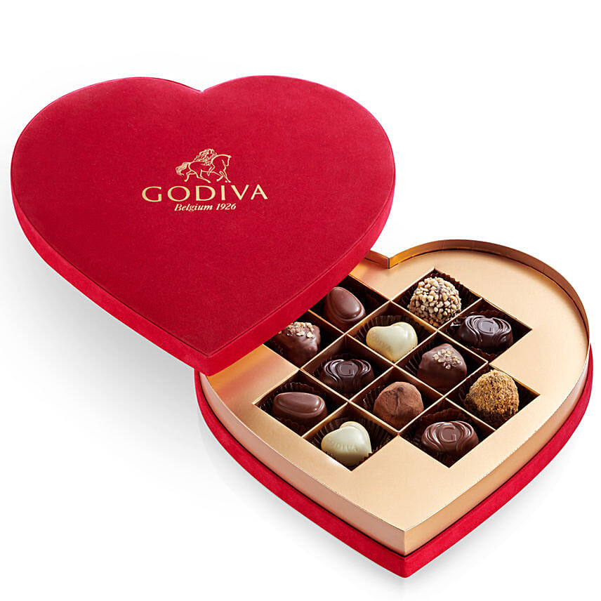 Heart Shape chocolate box by Godiva 
