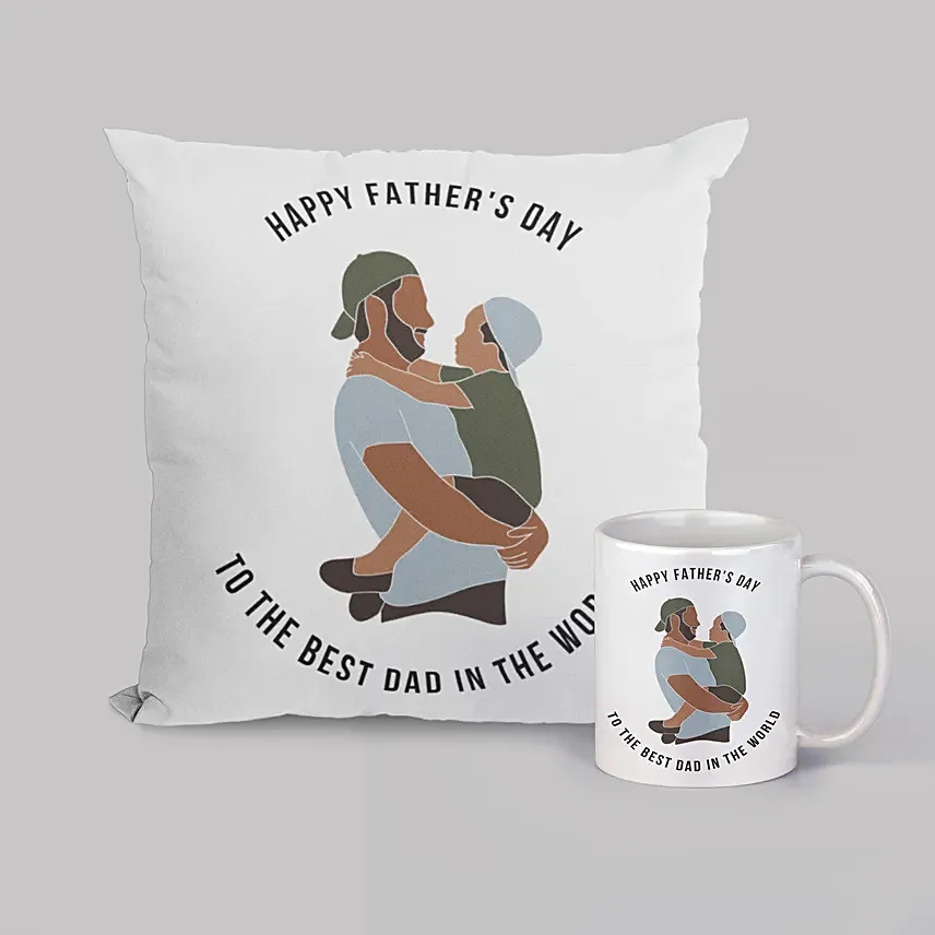 Fathers Day Cushion and Mug Combo