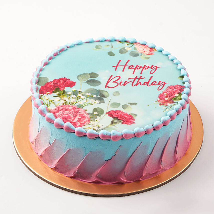 Floral Design Cake 4 Portion