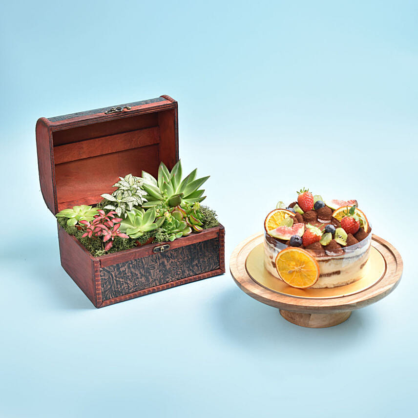 Garden Treasure Box With Cake