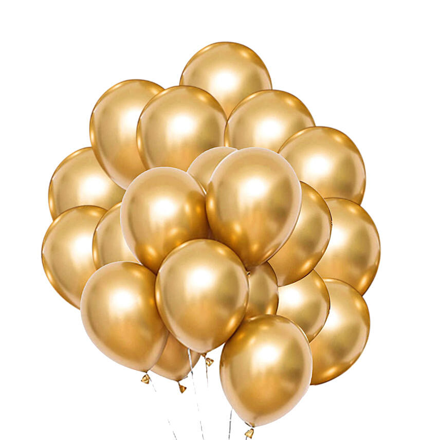Gold Chrome Balloons 20 Pcs
