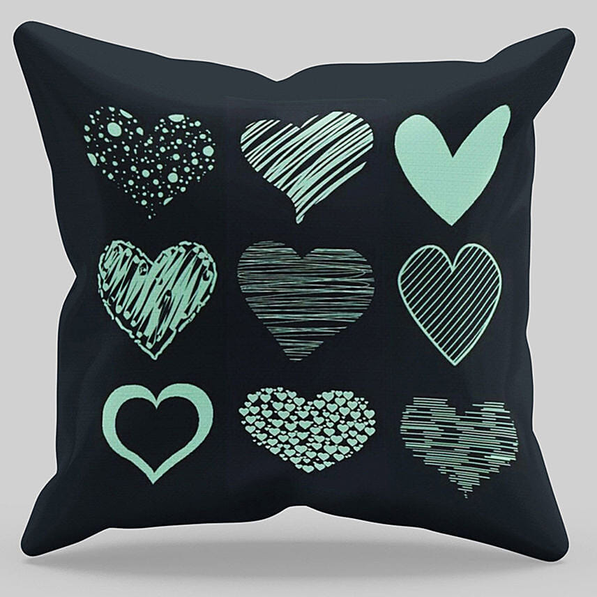 Green sales heart pillow