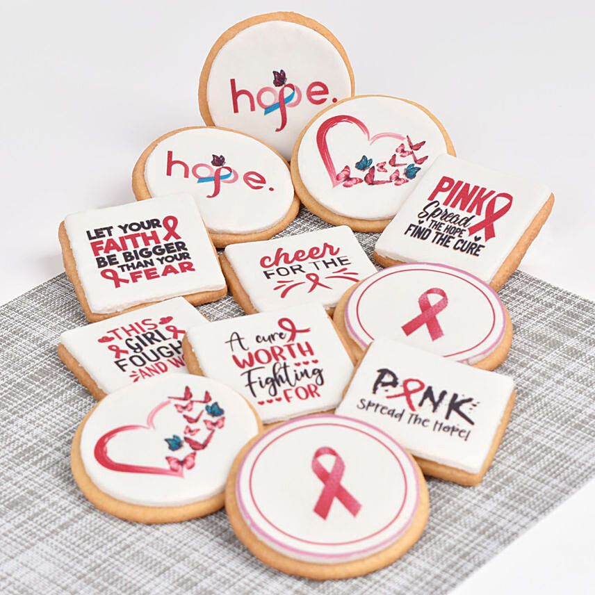 Hope & Belief Pink Ribbon Cookies