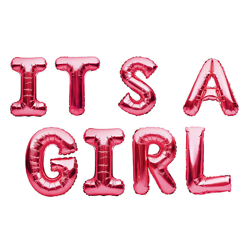 بالونات أحرف كلمة IT IS A GIRL