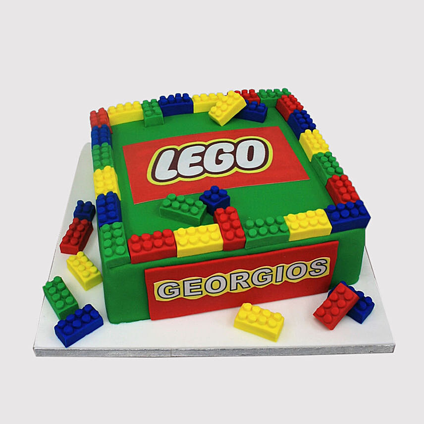 Lego Game Fondant Marble Cake