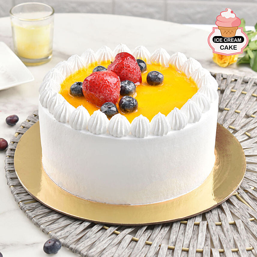 Mango Ice Cream Cake 12 Portion
