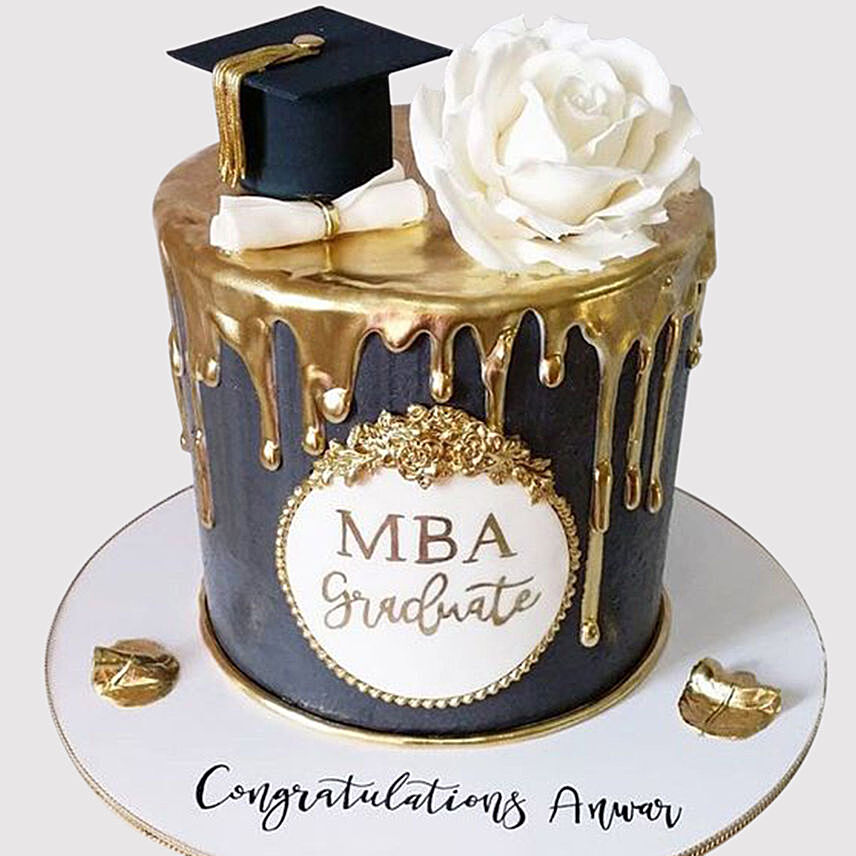 MBA Graduation Red Velvet Cake