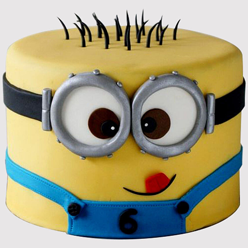 Minion Themed Vanilla Cake