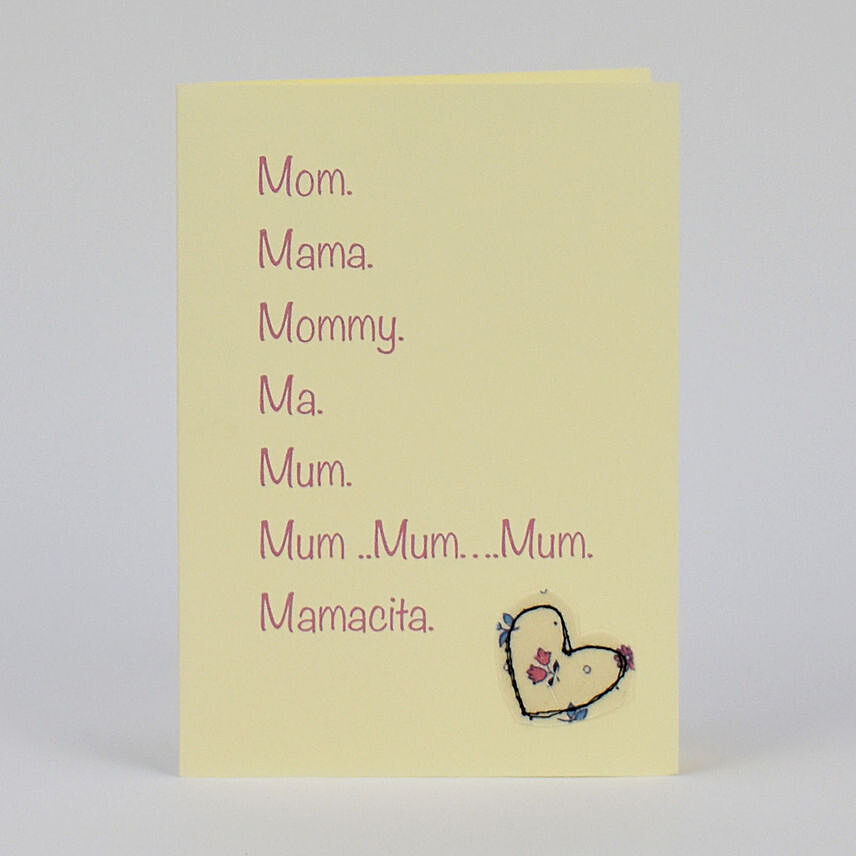 Mom Mama Mommy Greeting Card