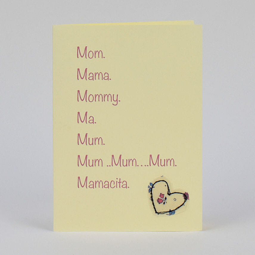 Mom Mama Mommy Greeting Card