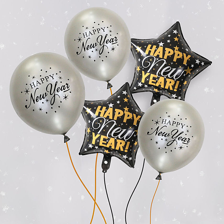 New Year Celebration Balloons Set