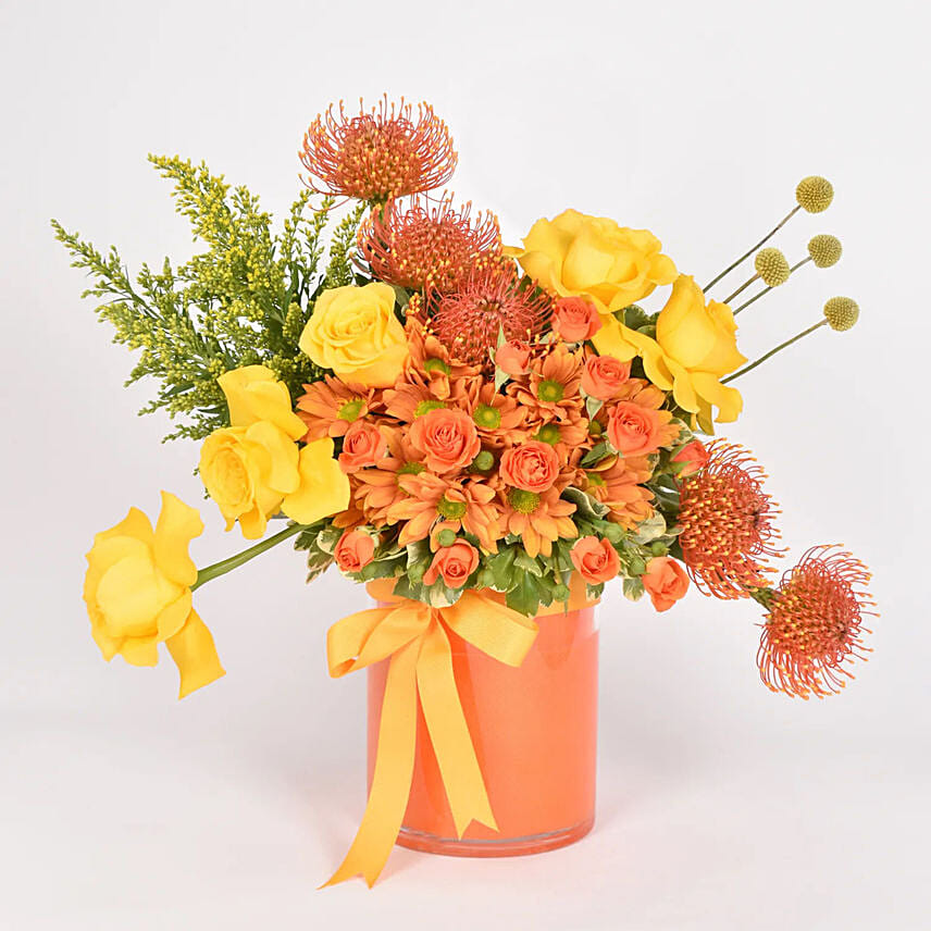 October Birthday Joy Flower Vase