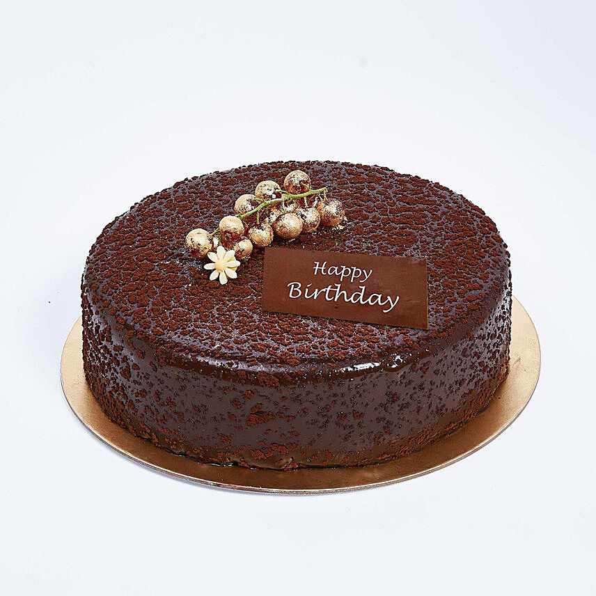 One Kg Dark Chocolate Birthday Cake