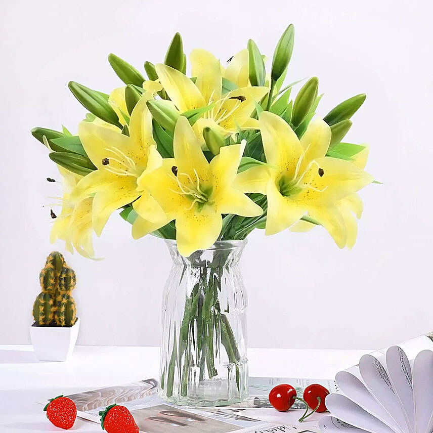 Oriental Charm Lilies Arrangement Standard