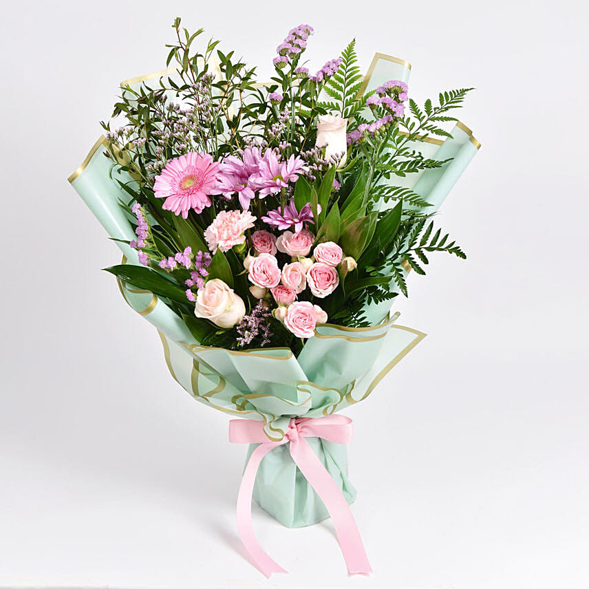 Pastel Pink and Greens Bouquet