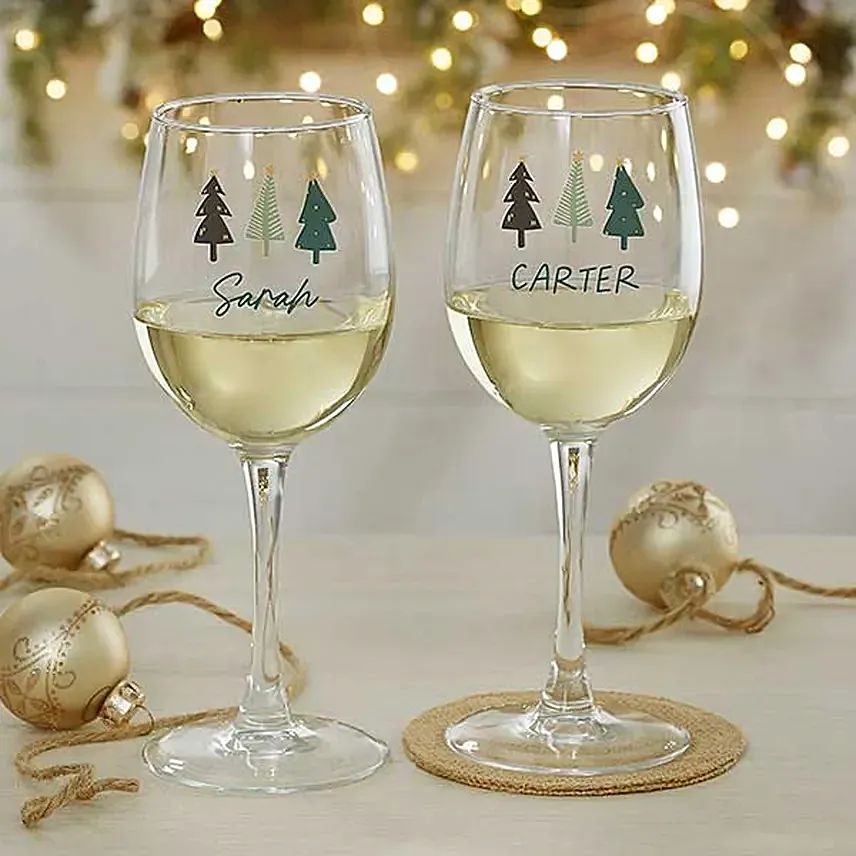 Persolazied Name Wine Glasses Set