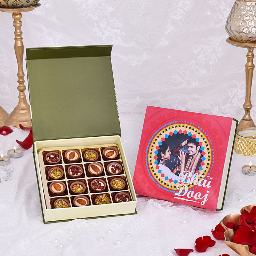 Personalised Chocolate Truffles Box For Bhai Dooj