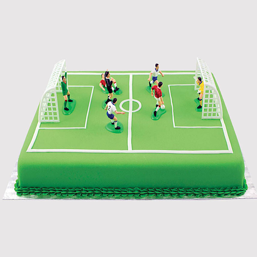 Playing Football Truffle Cake