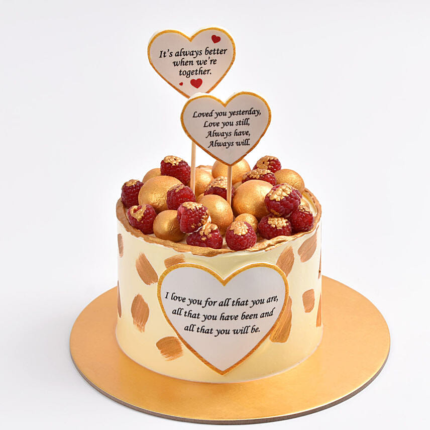 Premium Love Quotes Cake