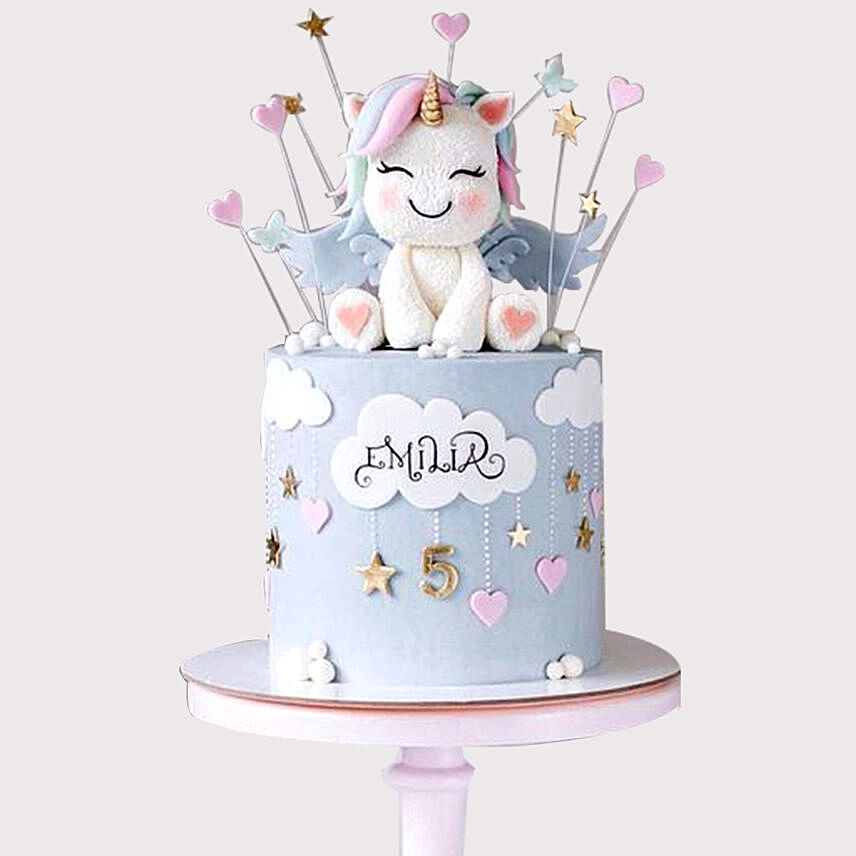 Pretty Unicorn Designer Marble Cake