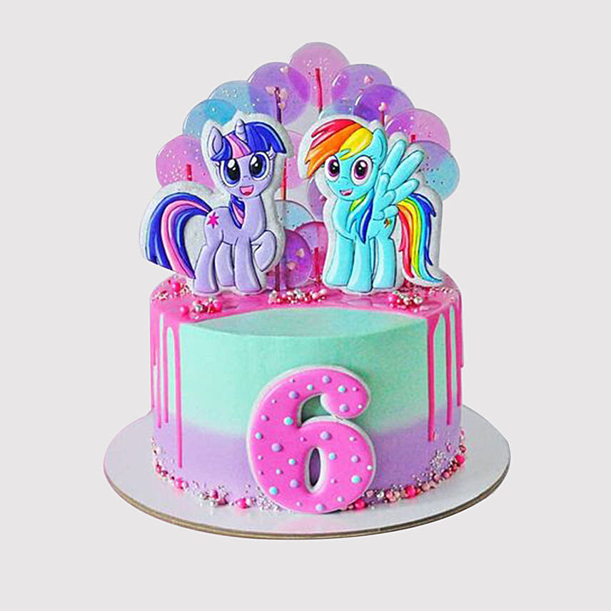 Rainbow Dash and Twilight Sparkle Vanilla Cake