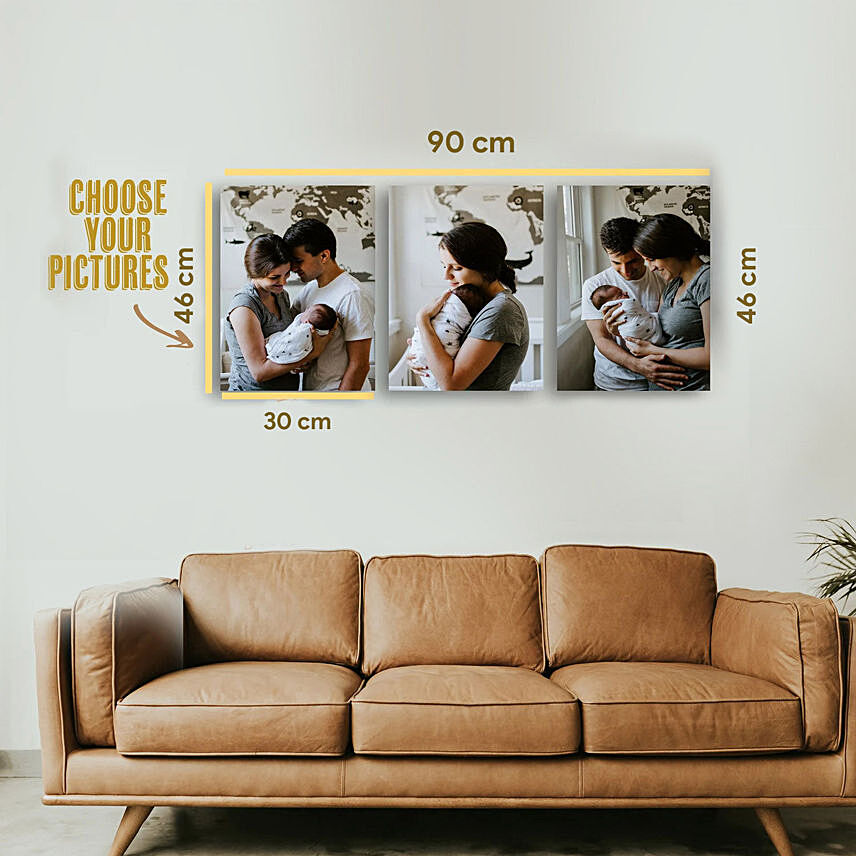 Set of 3 Persolaised Photo Frame