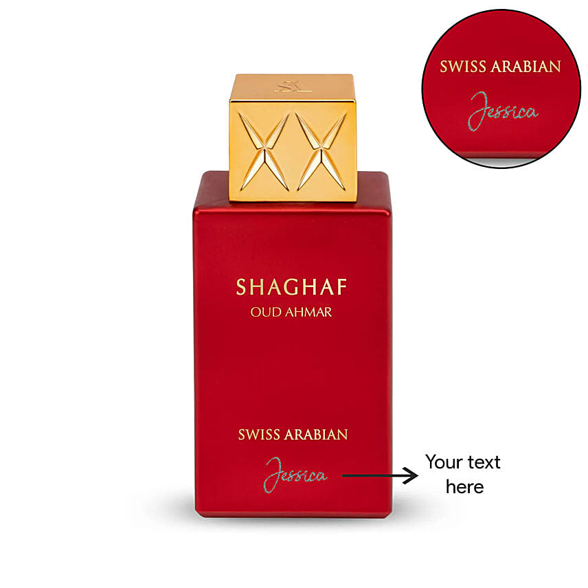 Shghaf Oud Ahmar 75ml By Swiss Arabian Personalised Name