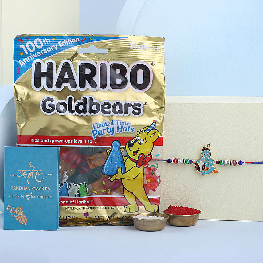 Sneh Bal Kanha Rakhi With Bear Gummies