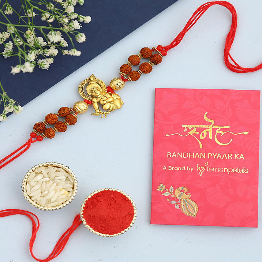 Sneh Golden Krishna Rakhi