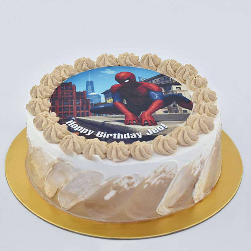Spiderman Birthday Vanilla Cake 4 Portion