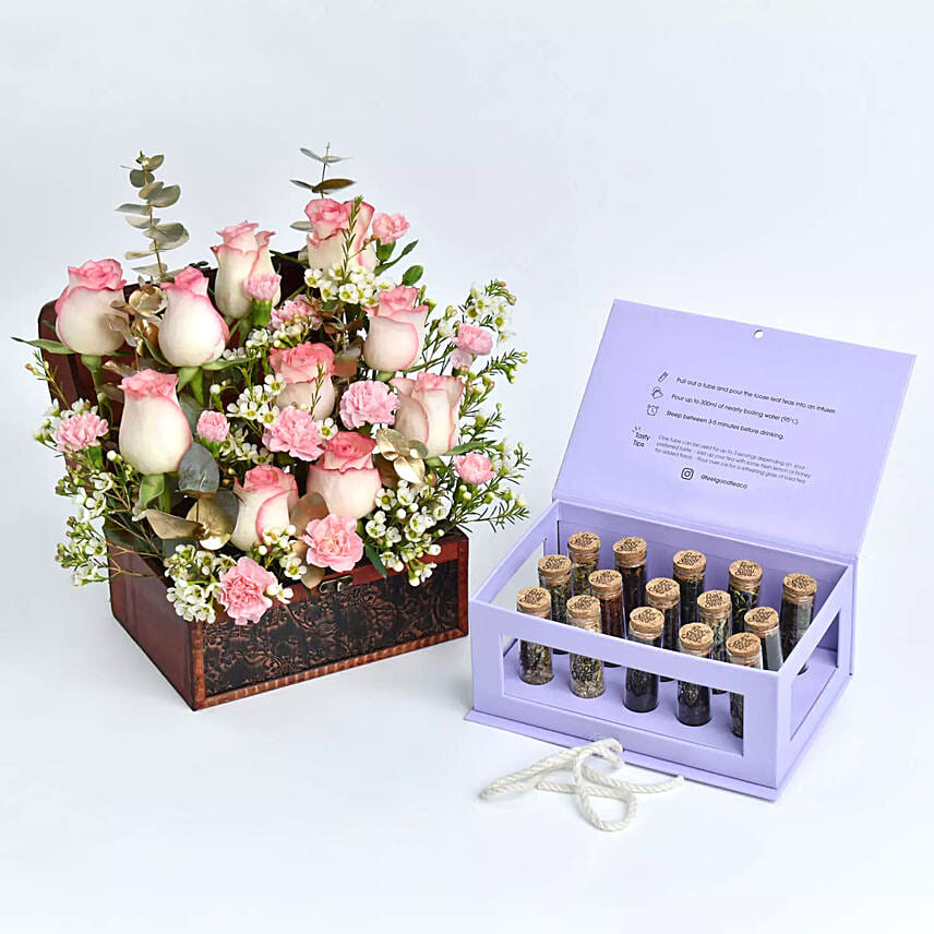 Treasured Love Flowers with Premium Tea