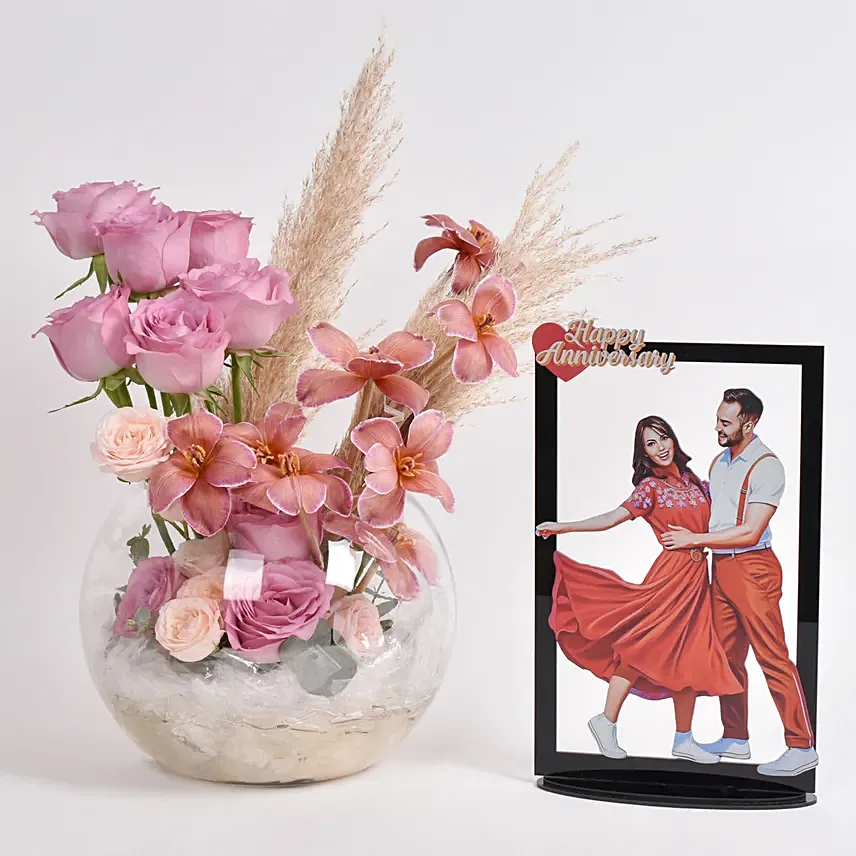 Tulips and Roses with Fun Caricature