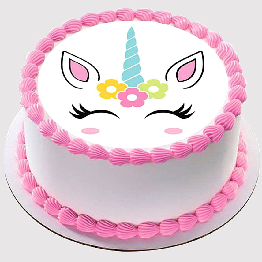 Unicorn Smiling Vanilla Cake