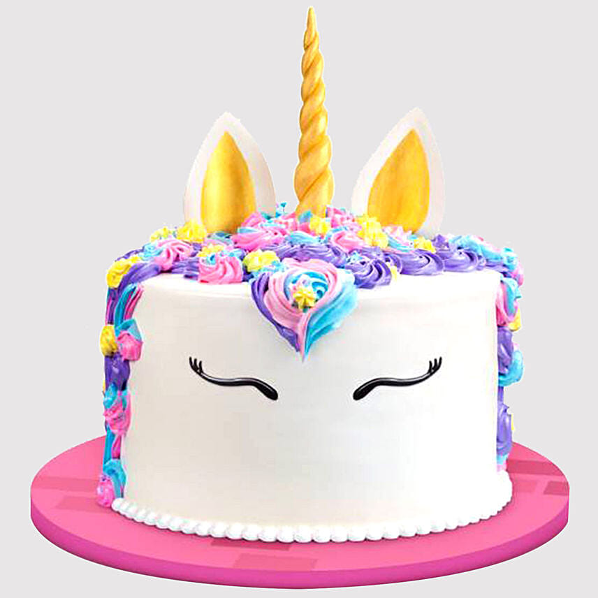 Unicorn Theme Vanilla Cake