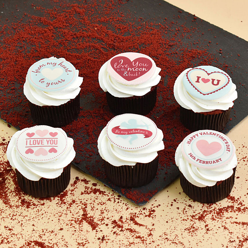 Valentine Special Red Velvet Cup Cake 6 Pcs