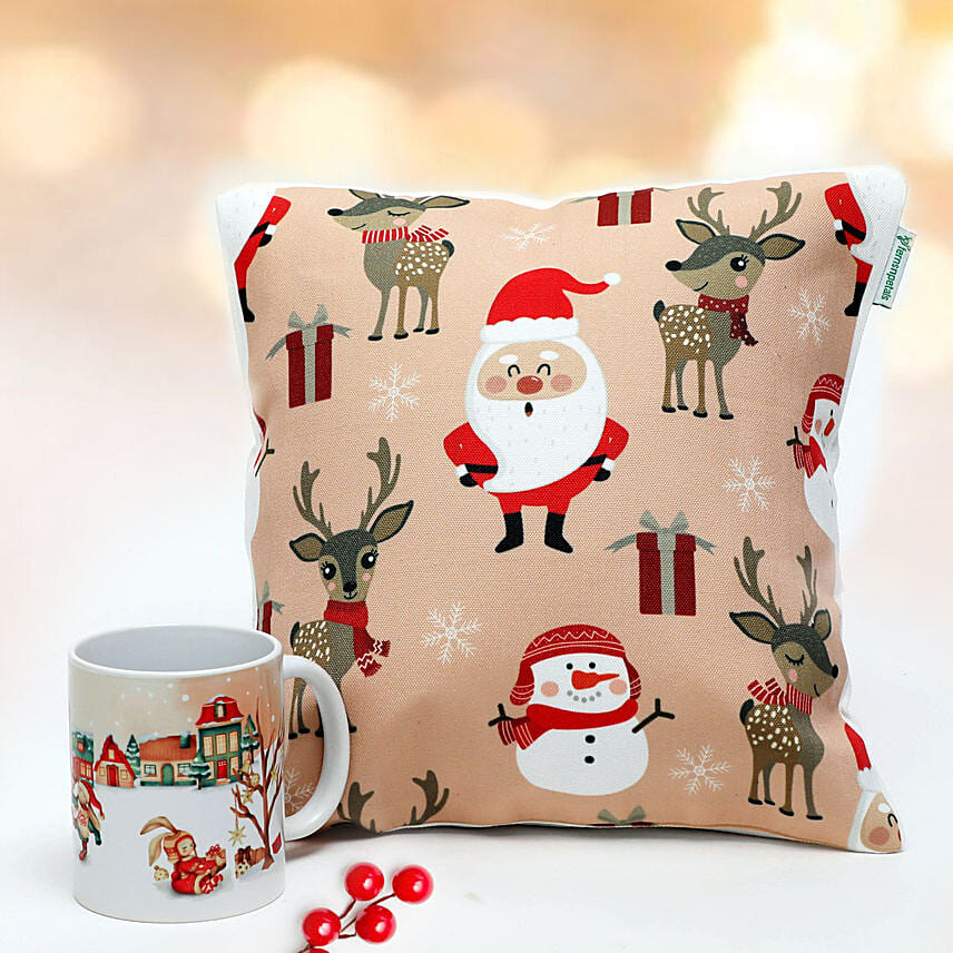 Warm Chirstmas Wishes Mug & Cushion