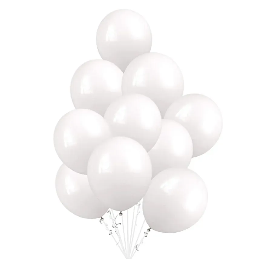 White Helium Balloons