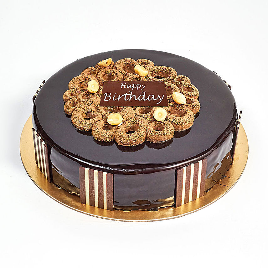 1 Kg Eggless Chocolate Hazelnut Cake For Birthday