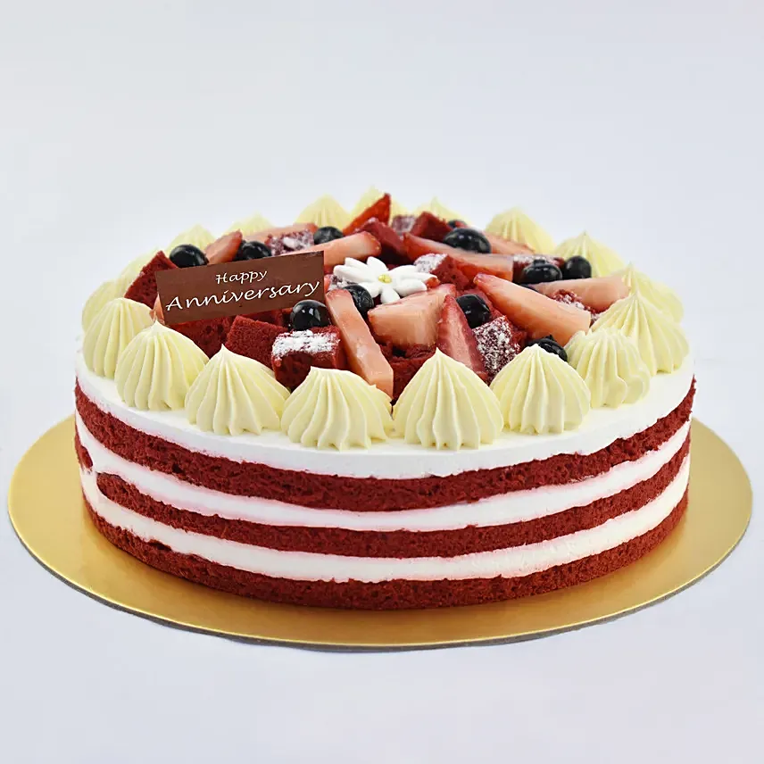 1 Kg Red Velvet Cake For Anniversary