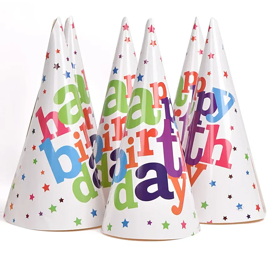 6 Birthday Caps