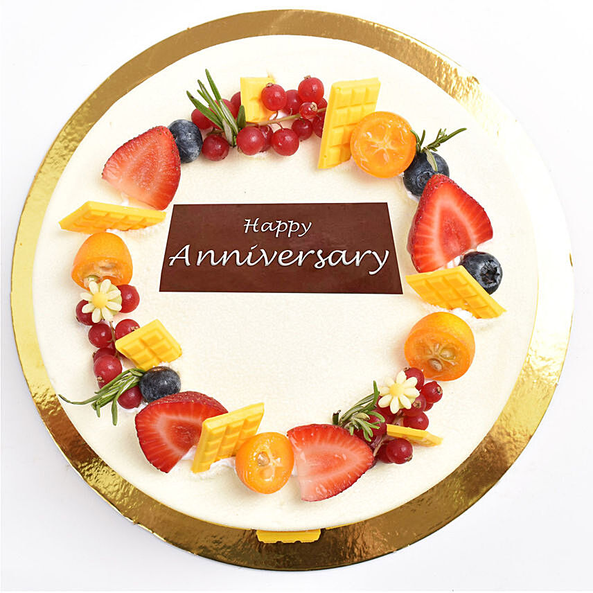 500 grams Eggless Vanilla Berry Cake For Anniversary