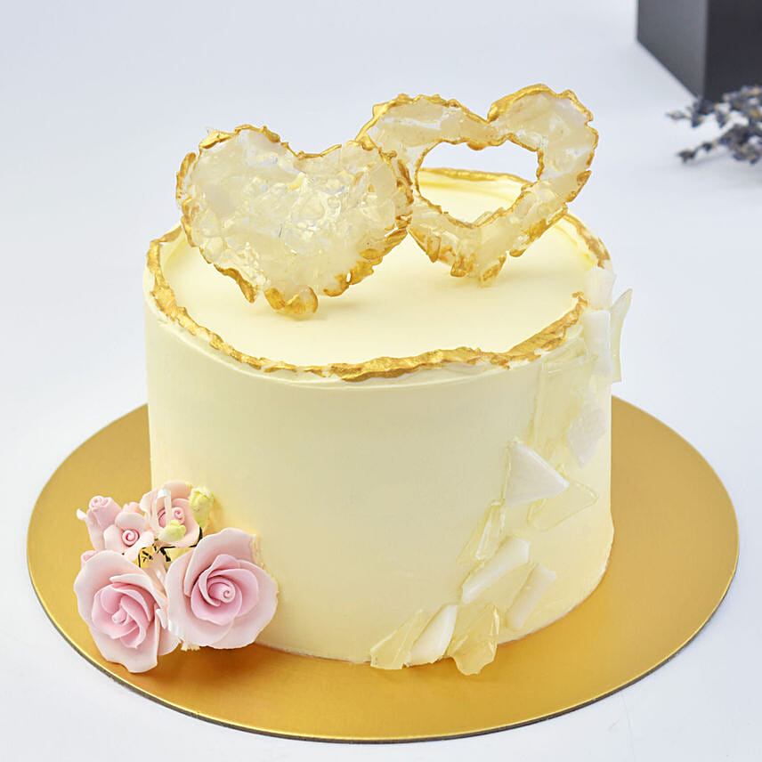 Affairs of Hearts Celebration Vanilla Cake