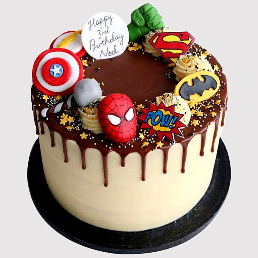 Avengers Birthday Marble Cake
