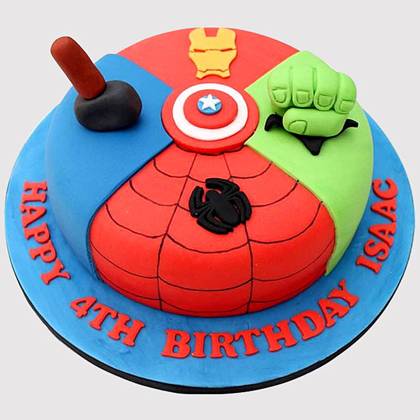 Avengers Special Fondant Red Velvet Cake