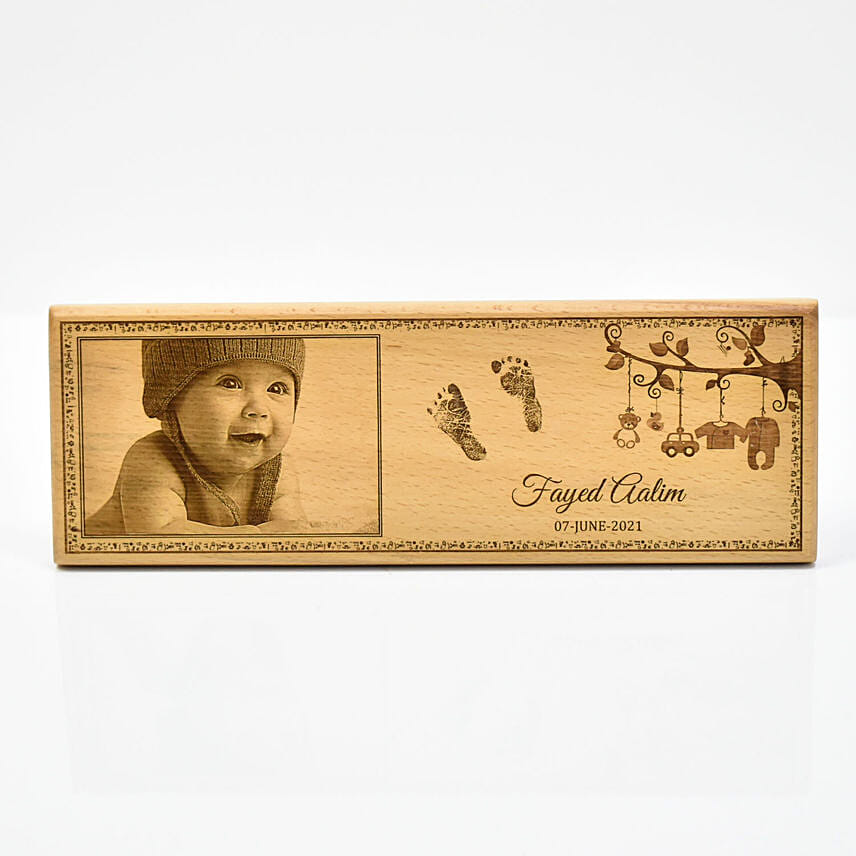 Baby Birth Joy Engraved Wooden Plaque